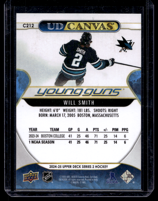 2024-25 Upper Deck Series 2 - UD Canvas -  Young Guns - Will Smith #C212 RY