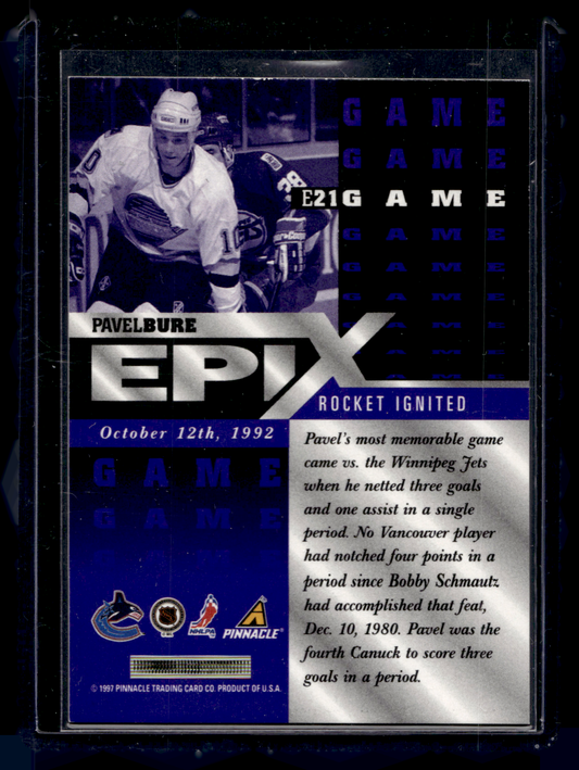 1997-98 Pinnacle - Epix - Purple Game - Pavel Bure #E21