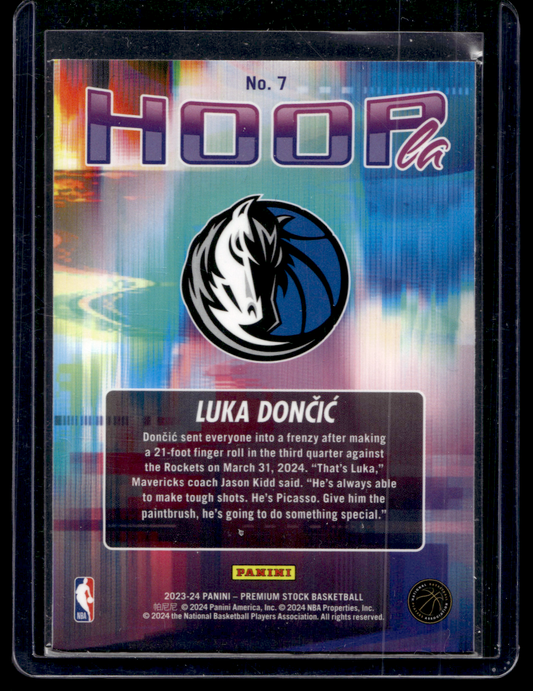 2023-24 Panini NBA Hoops Premium Stock - Hoopla - Luka Doncic #7