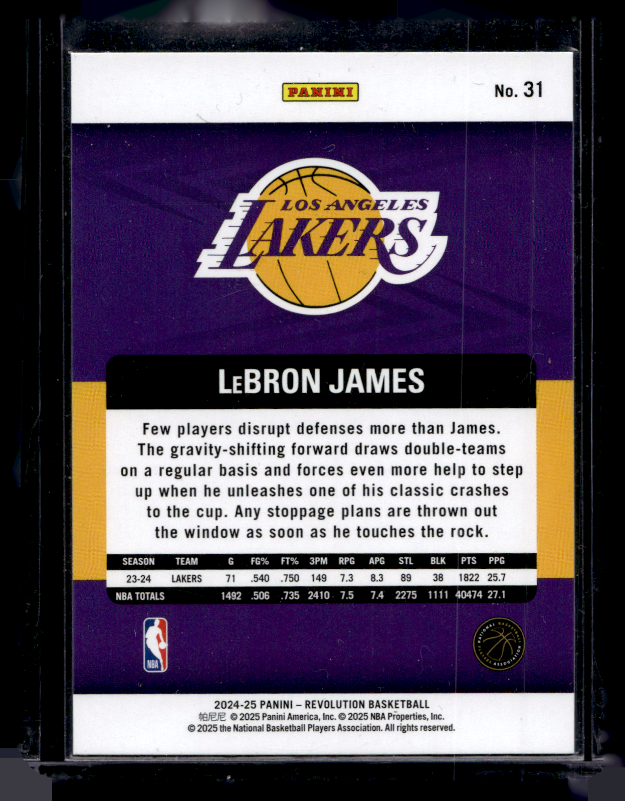 2024-25 Panini Revolution - LeBron James #31