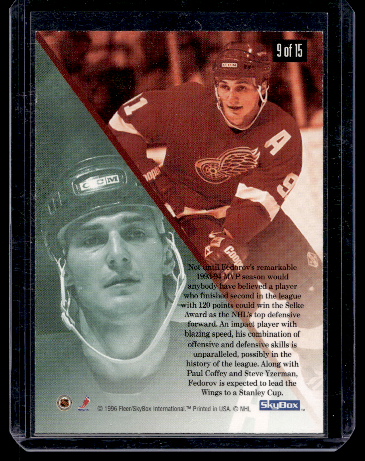 1995-96 Skybox Impact - Icequake - Sergei Fedorov #9