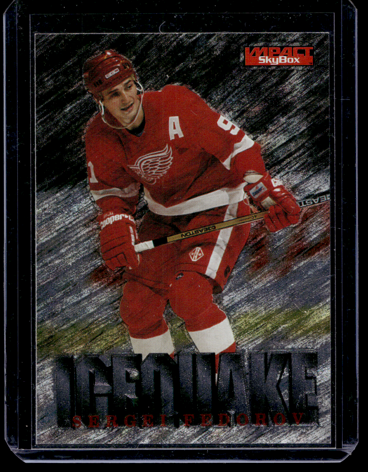 1995-96 Skybox Impact - Icequake - Sergei Fedorov #9