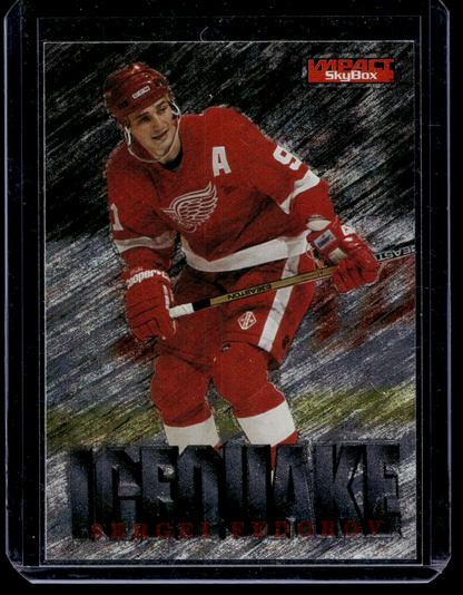 1995-96 Skybox Impact - Icequake - Sergei Fedorov #9