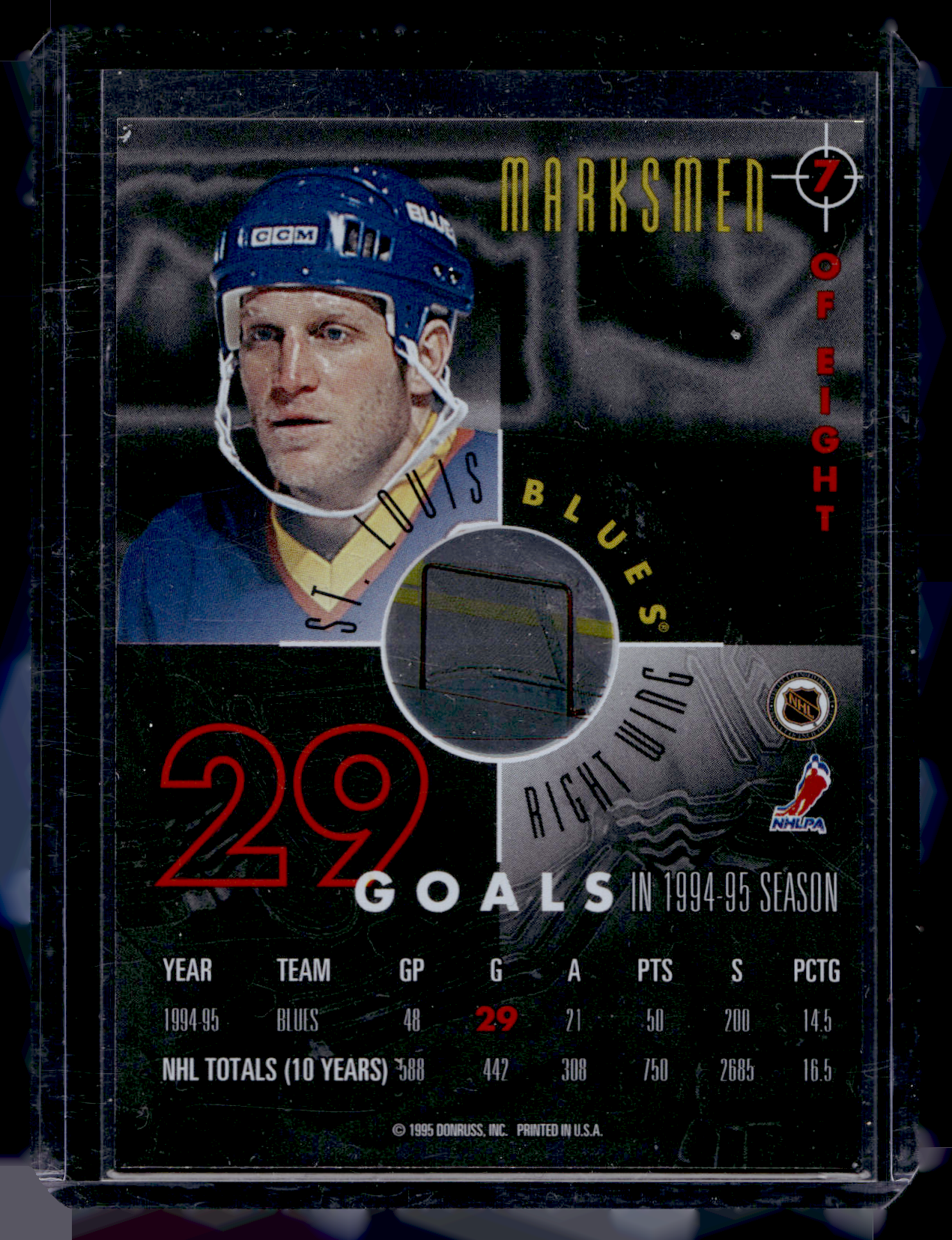 1995-96 Donruss - Marksmen - Brett Hull #7