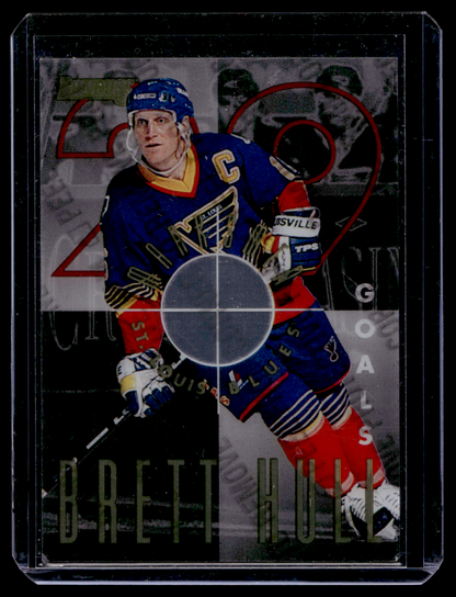 1995-96 Donruss - Marksmen - Brett Hull #7