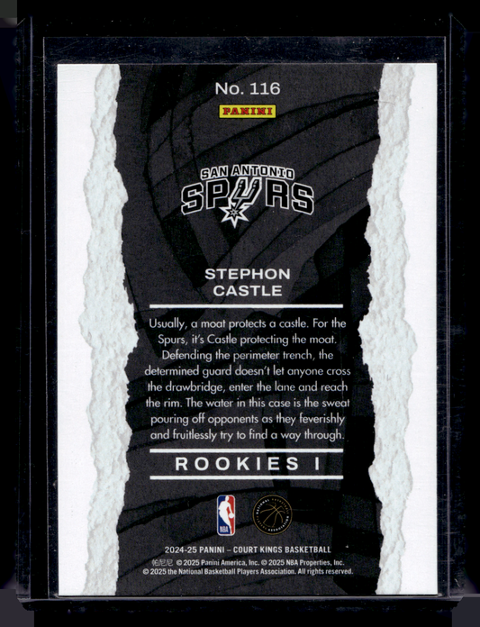 2024-25 Panini Court Kings - Rookies I - Stephon Castle #116 RY