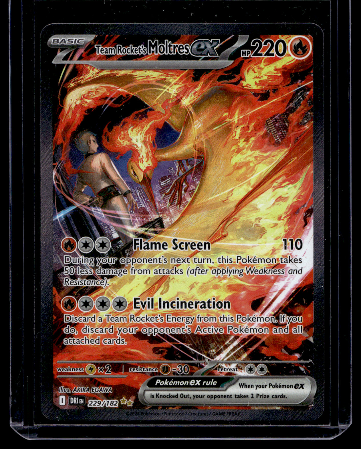 2025 Pokemon Scarlet & Violet - Destined Rivals - Special Illustration Rare - Team Rocket's Moltres #229