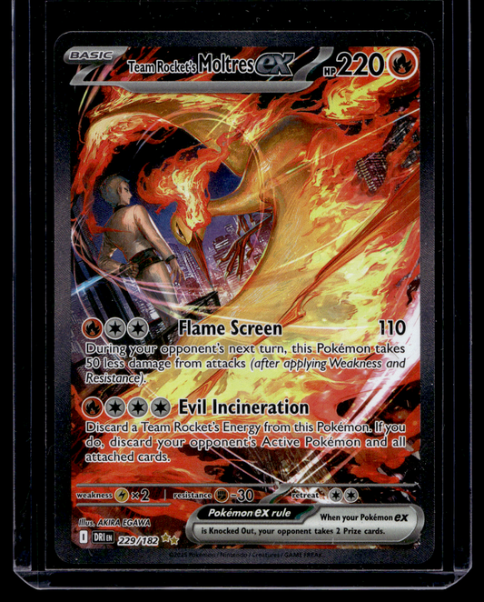 2025 Pokemon Scarlet & Violet - Destined Rivals - Special Illustration Rare - Team Rocket's Moltres #229