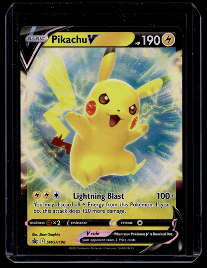 2022 Pokemon - Sword & Shield - Black Star - Promos - Pikachu V #SWSH198