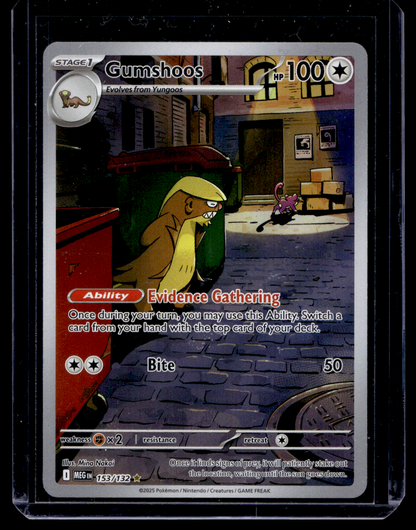 2025 Pokemon - Mega Evolutions - Illustration Rare - Gumshoos #153