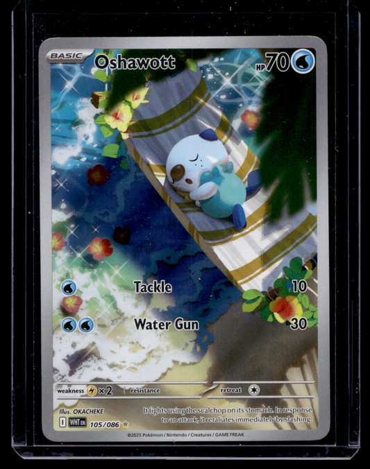 2025 Pokemon Scarlet & Violet - White Flare - Illustration Rare - Oshawott #105