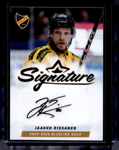 2025-26 Blueline Signature Gold - Jaakko Rissanen #AU-JR