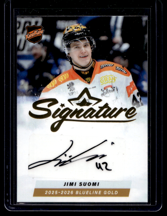 2025-26 Blueline Signature Gold - Jimi Suomi #AU-JS