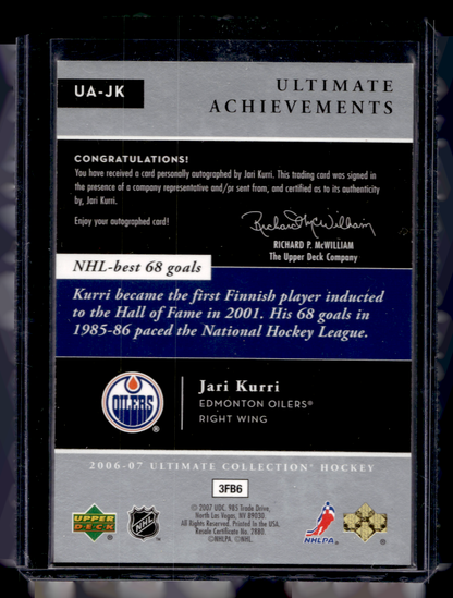 2006-07 Ultimate Collection - Ultimate Achievements - Jari Kurri #UA-JK /68