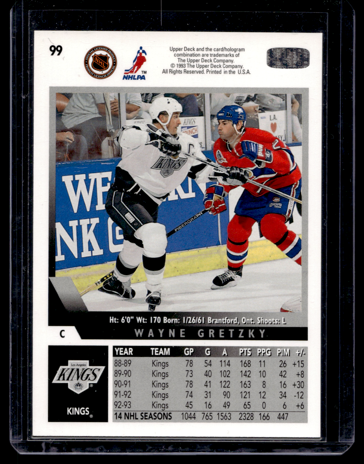 1993-94 Upper Deck - Silver All-Time Goal Scorer Stamp - Wayne Gretzky #99