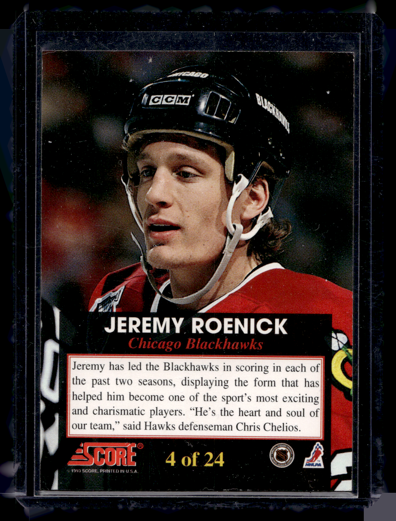 1993-94 Score - The Franchise - Jeremy Roenick #4