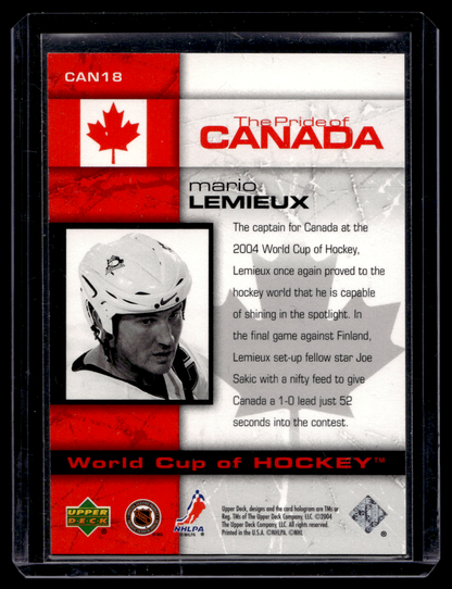 2004 Upper Deck Toronto Fall Expo The Pride of Canada - Mario Lemieux #CAN18 /75