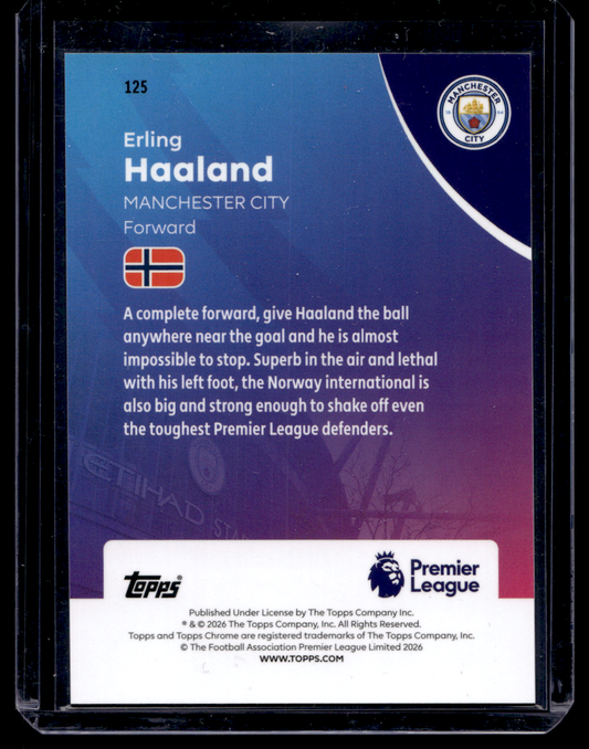 2025-26 Topps Chrome Premier League - Erling Haaland #125