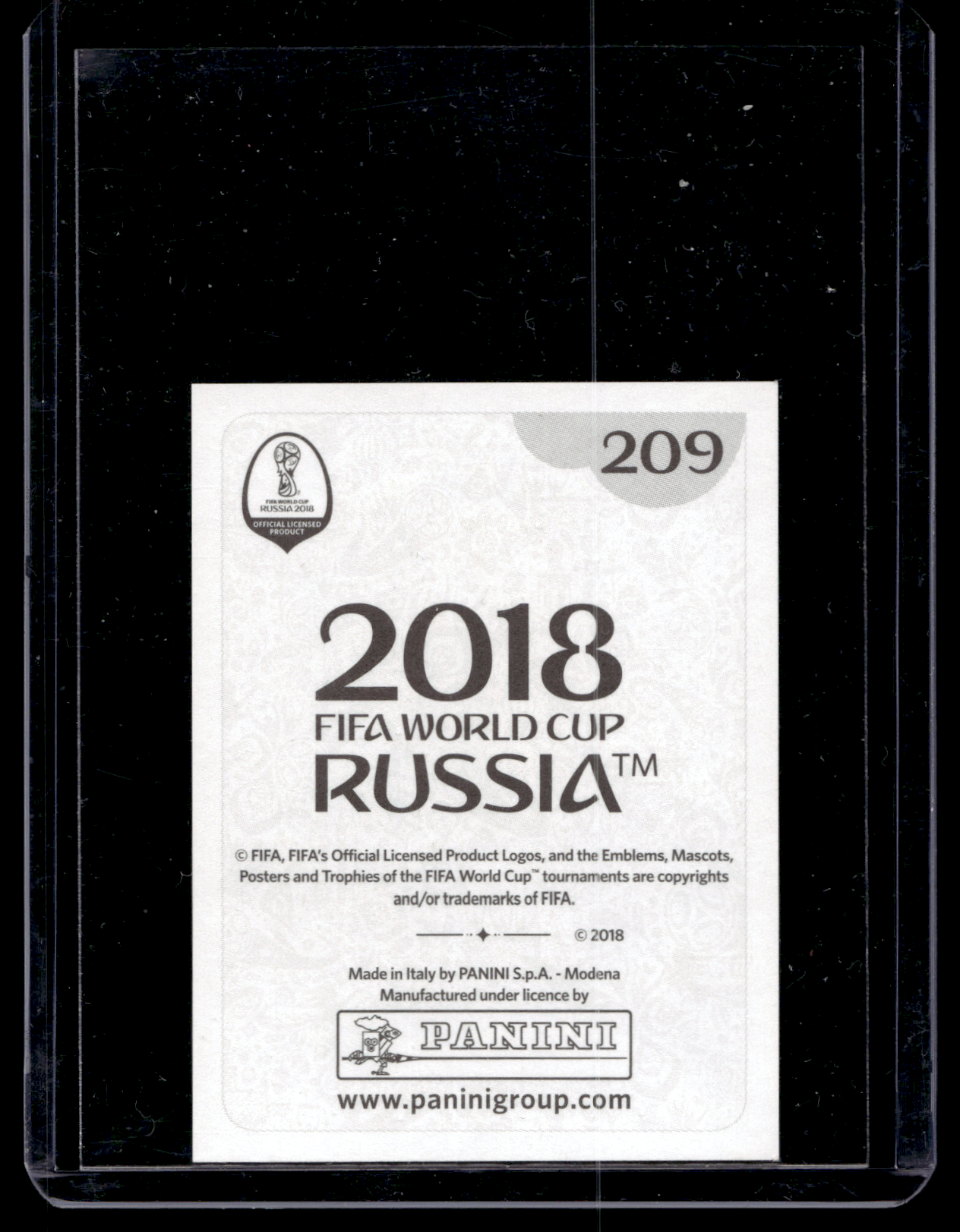2018 Panini World Cup Russia Album Stickers - Kylian Mbappe #209