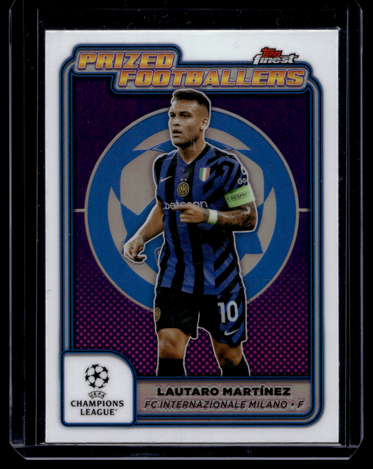 2024-25 Topps Finest UEFA Club Competitions - Prized Footballers - Lautaro Martínez #PF-20