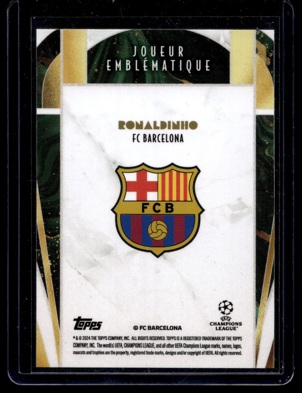 2024-25 Topps Deco UEFA Club Competitions - Joueur Emblematique - Ronaldinho