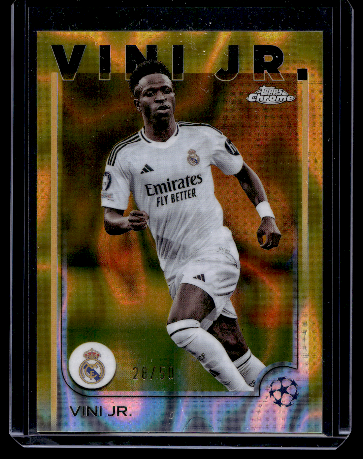 2024-25 Topps Chrome UEFA Club Competitions - Gold Lava Refractor - Vini Jr. #7 /50
