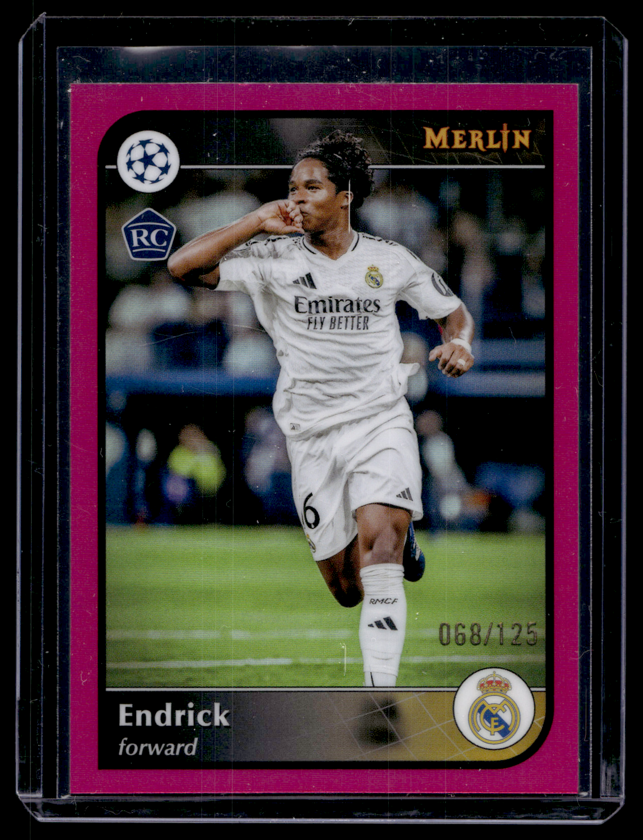 2024-25 Topps Merlin UEFA Club Competitions - Magenta Refractor - Endrick #16 /125 RC