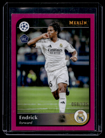 2024-25 Topps Merlin UEFA Club Competitions - Magenta Refractor - Endrick #16 /125 RC