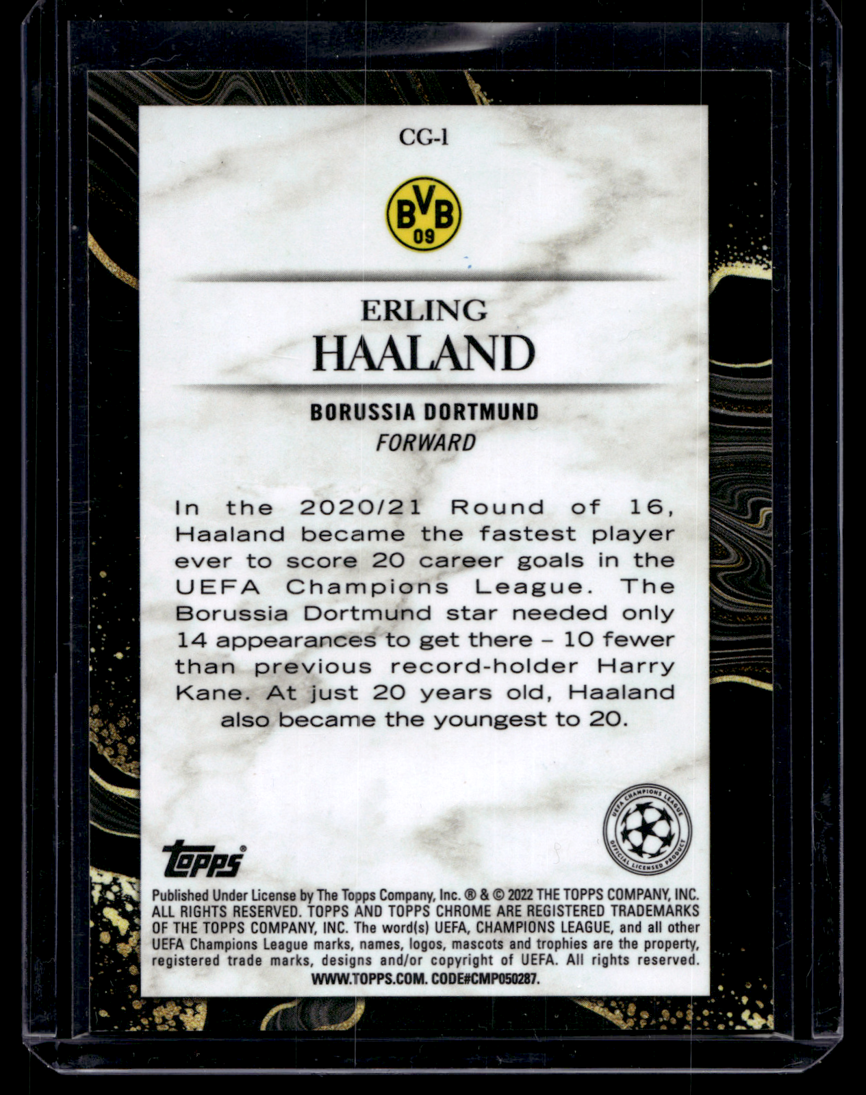 2021-22 Topps Chrome UEFA Champions League - Chasing Glory - Erling Haaland #CG-1