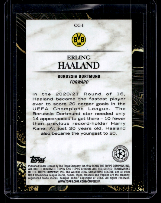 2021-22 Topps Chrome UEFA Champions League - Chasing Glory - Erling Haaland #CG-1