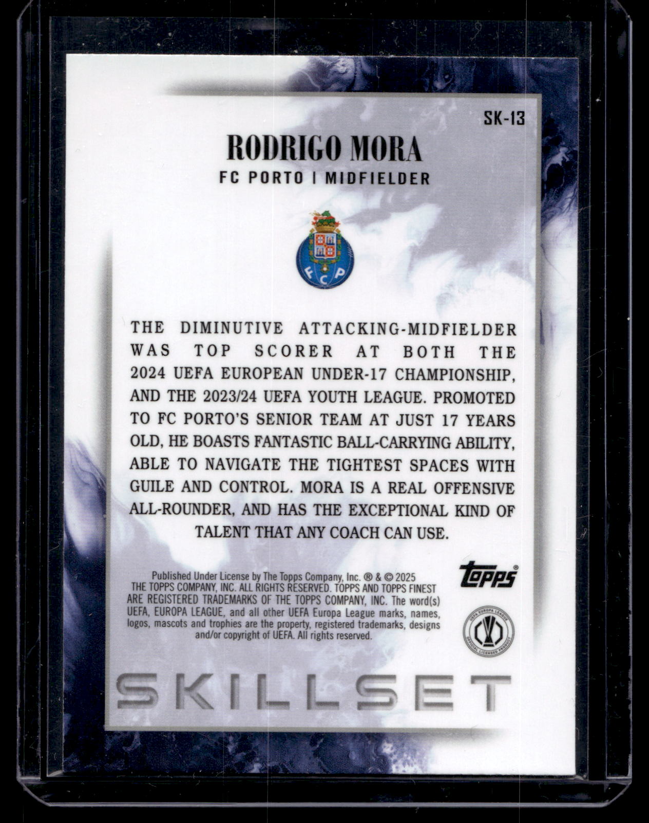 2024-25 Topps Finest UEFA Club Competitions - Finest Skillset - Rodrigo Mora #SK-13