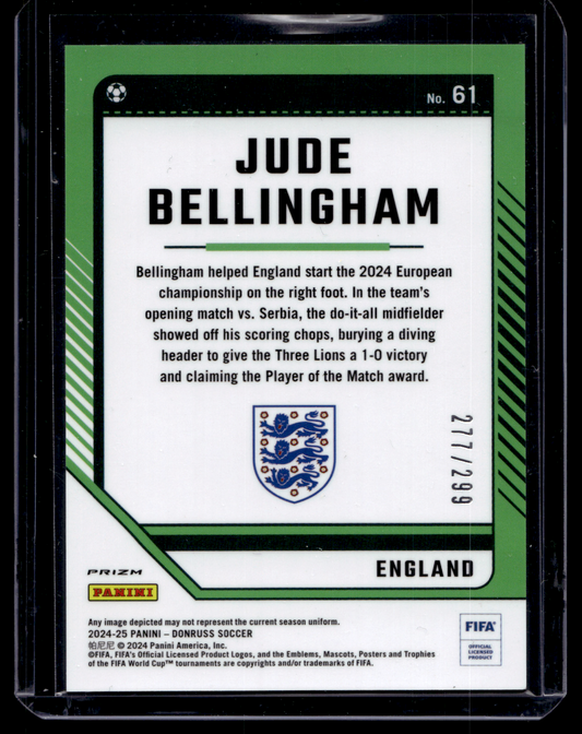 2024-25 Panini Donruss FIFA - Optic - Red Prizm - Jude Bellingham #61 /299