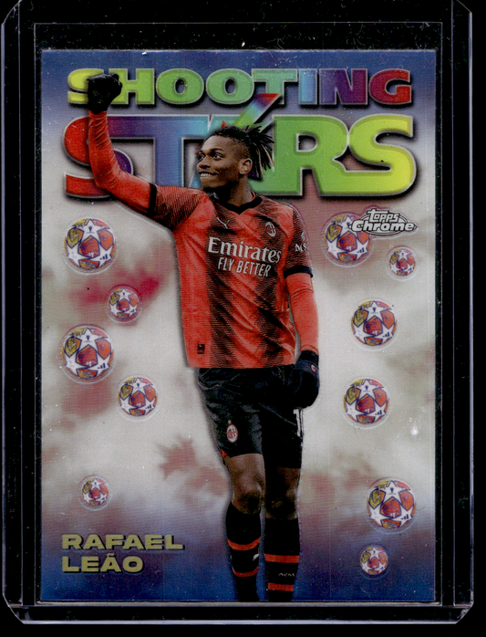 2023-24 Topps Chrome UEFA Club Competitions - 1998 Topps Chrome Shooting Stars -Rafael Leão #98-1