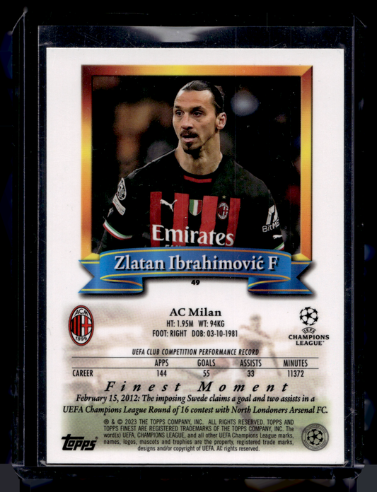 2022-23 Topps Finest Flashbacks UEFA Club Competitions - Zlatan Ibrahimovic #49