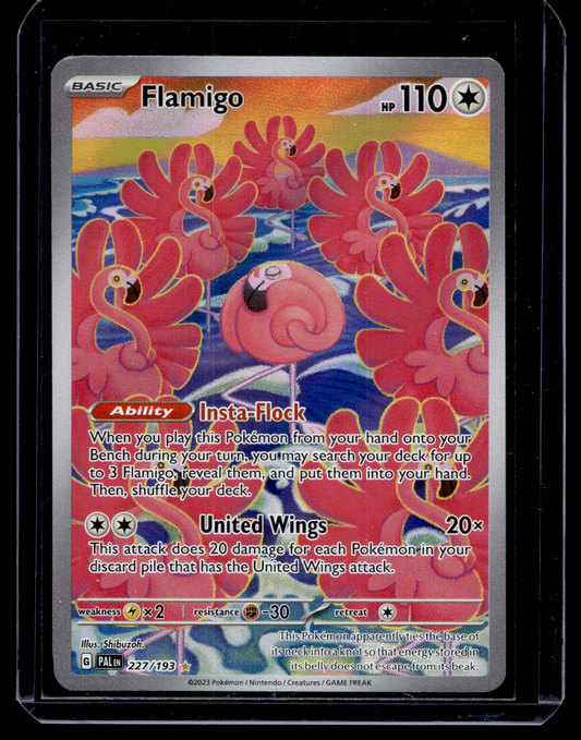 2023 Pokemon Scarlet & Violet - Paldea Evolved - Illustration Rare - Flamigo #227