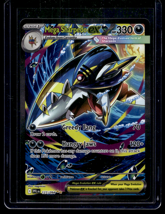 2025 Pokemon Phantasmal Flames - Special Illustration Rare - Mega Sharpedo ex #127