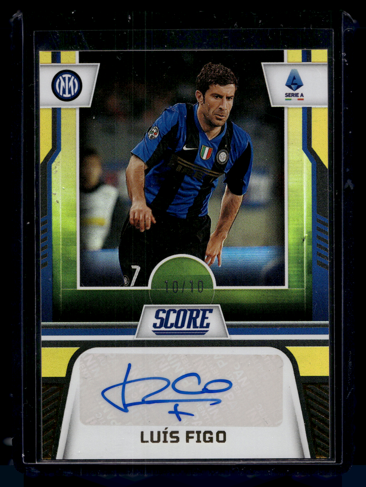 2023-24 Panini Score FIFA - Score Gold Signatures - Luis Figo #SS-FGO /10