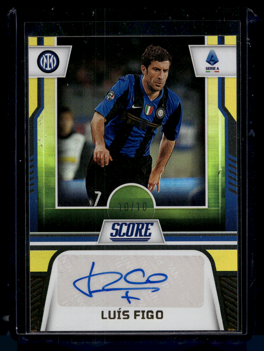 2023-24 Panini Score FIFA - Score Gold Signatures - Luis Figo #SS-FGO /10