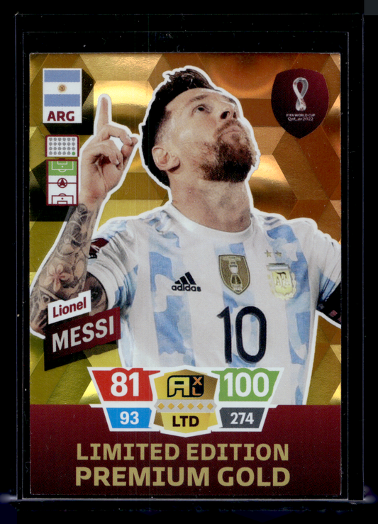 2022 Panini Adrenalyn XL FIFA World Cup Qatar 2022 - Limited Edition Premium Gold - Lionel Messi