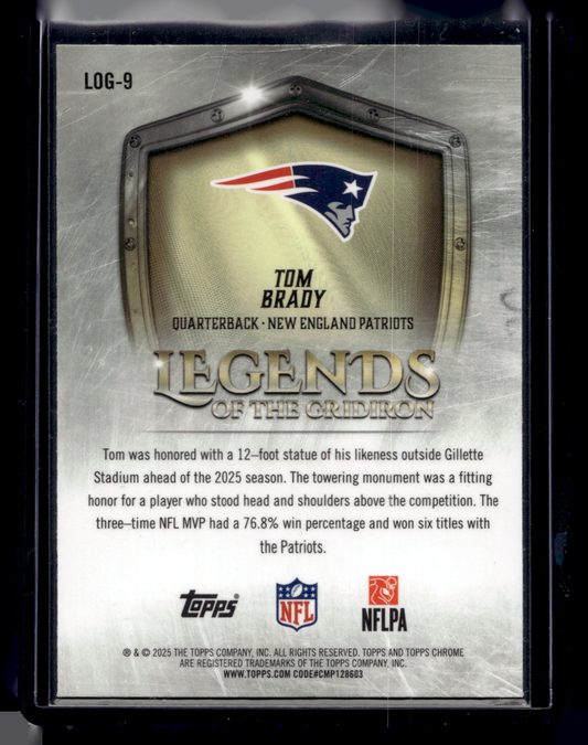 2025 Topps Chrome - Legends of the Gridiron - Tom Brady #LOG-9