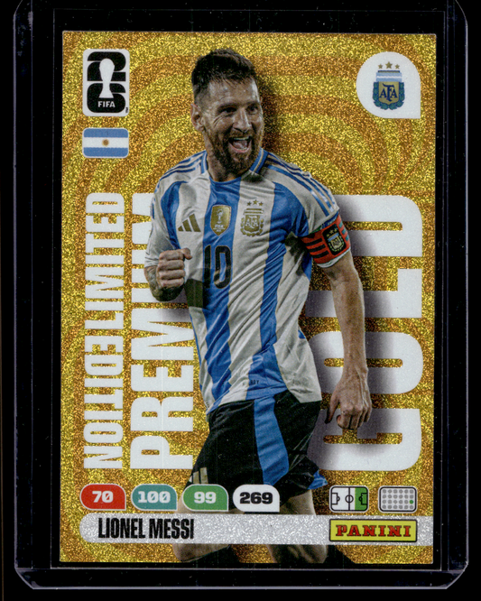 2026 Panini Adrenalyn XL FIFA World Cup - Limited Edition - Premium Gold - Lionel Messi