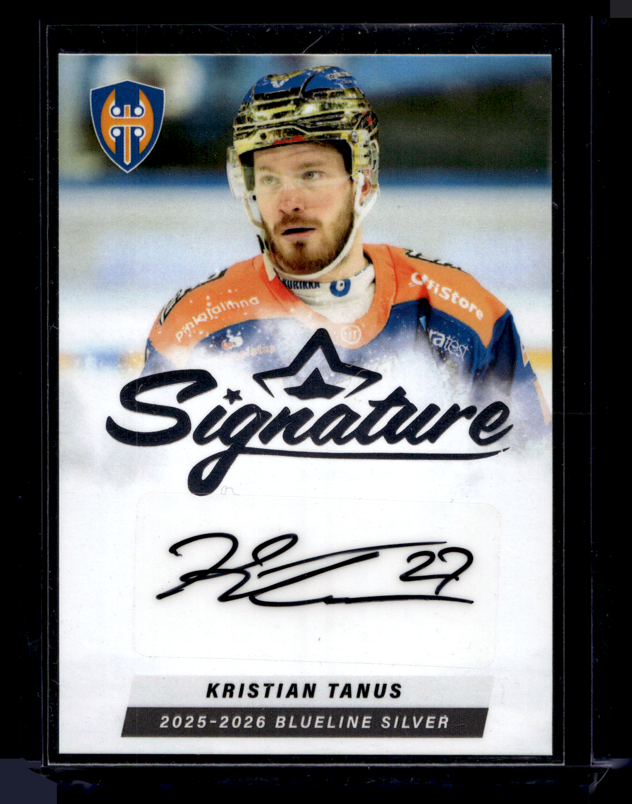 2025-26 Blueline Signature Silver - Kristian Tanus #AU-KT /80
