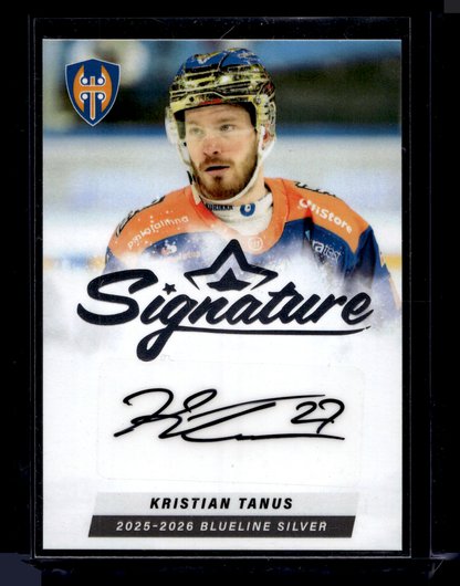 2025-26 Blueline Signature Silver - Kristian Tanus #AU-KT /80