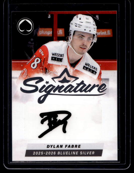 2025-26 Blueline Signature Silver - Dylan Fabre #AU-DF /80
