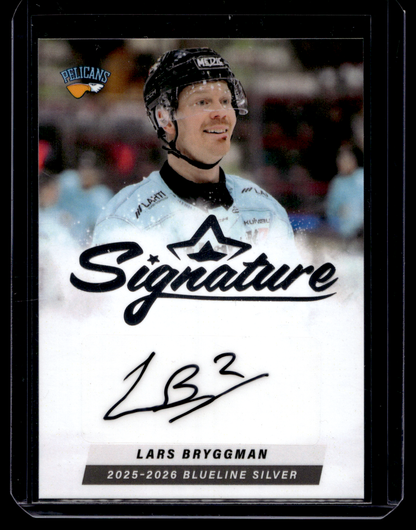 2025-26 Blueline Signature Silver - Lars Bryggman #AU-LB /80