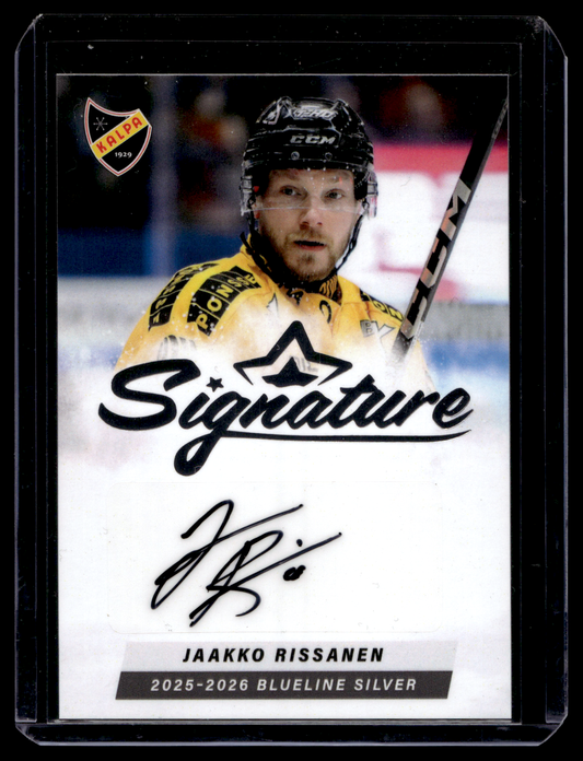 2025-26 Blueline Signature Silver - Jarkko Rissanen #AU-JR /80
