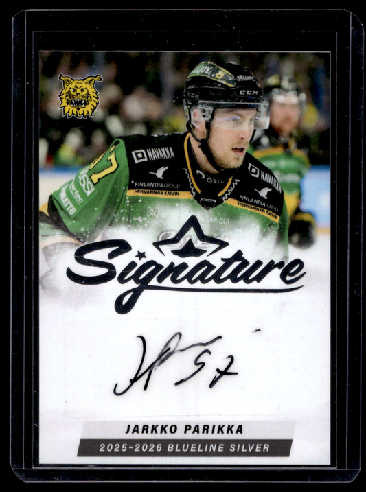 2025-26 Blueline Signature Silver - Jarkko Parikka #AU-JP /80