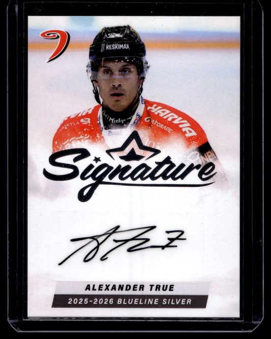 2025-26 Blueline Signature Silver - Alexander True #AU-AT /80
