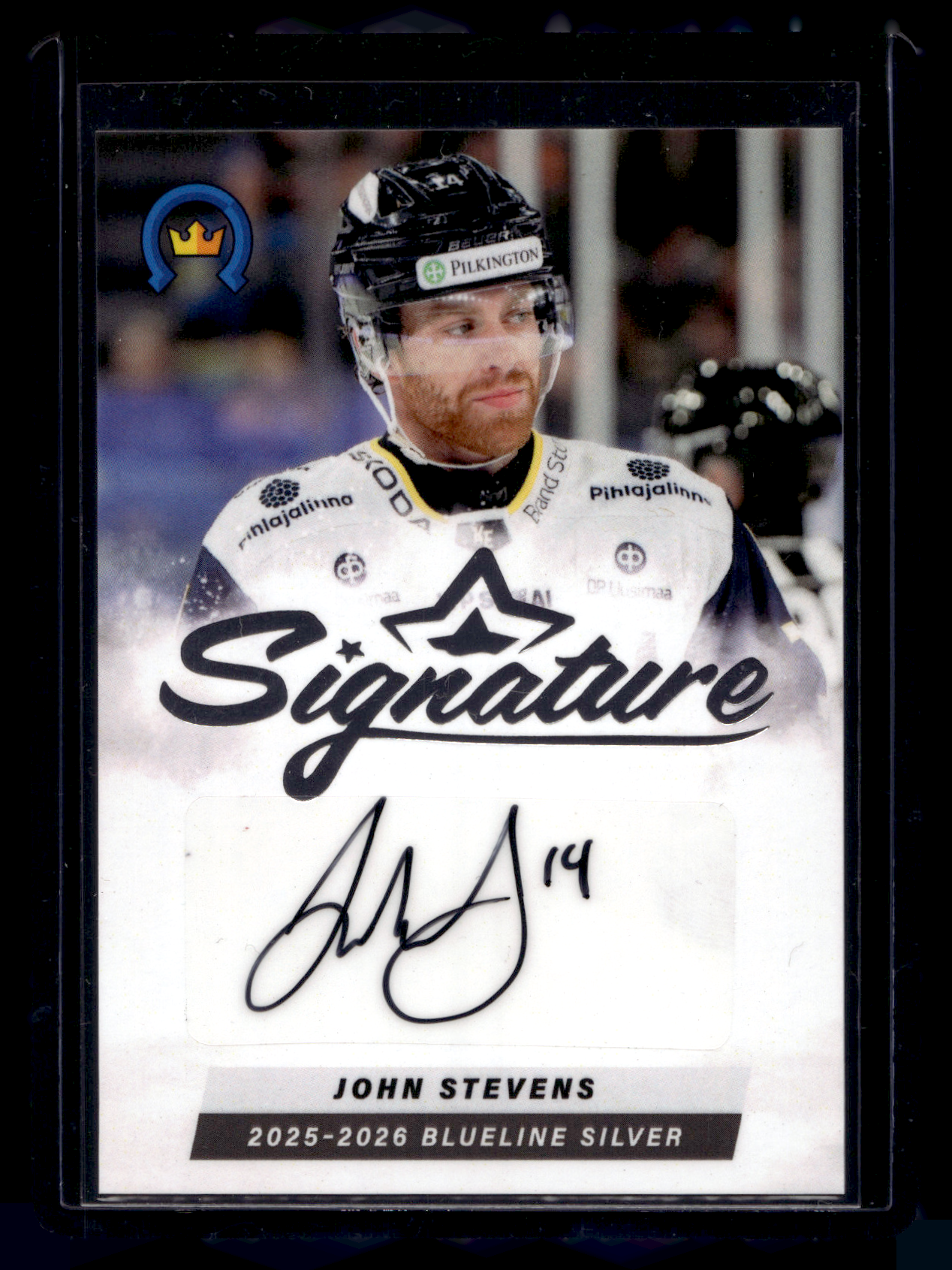 2025-26 Blueline Signature Silver - John Stevens #AU-JS /80