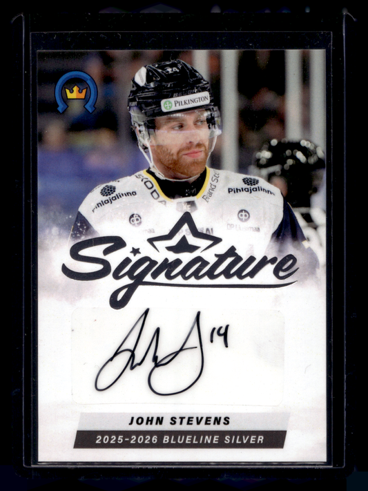 2025-26 Blueline Signature Silver - John Stevens #AU-JS /80